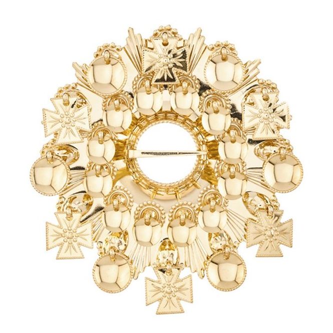 Hovedbilde Skålasølje forgylt med torn, 9 cm