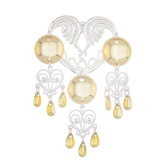 Hovedbilde Halssølje Eidsvoll, hvit/forgylt