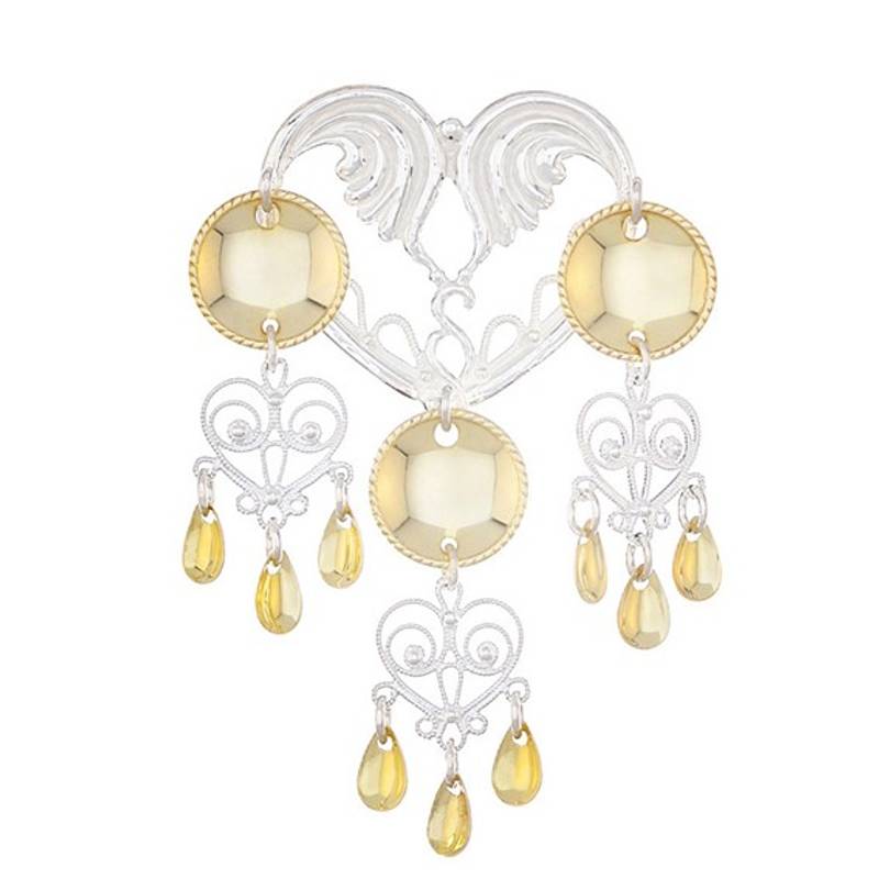 Halssølje Eidsvoll, hvit/forgylt