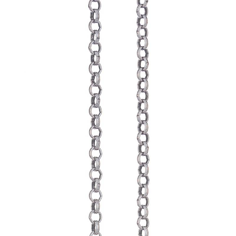 Ertekjede m/ vridd spyd, 1m, oksidert